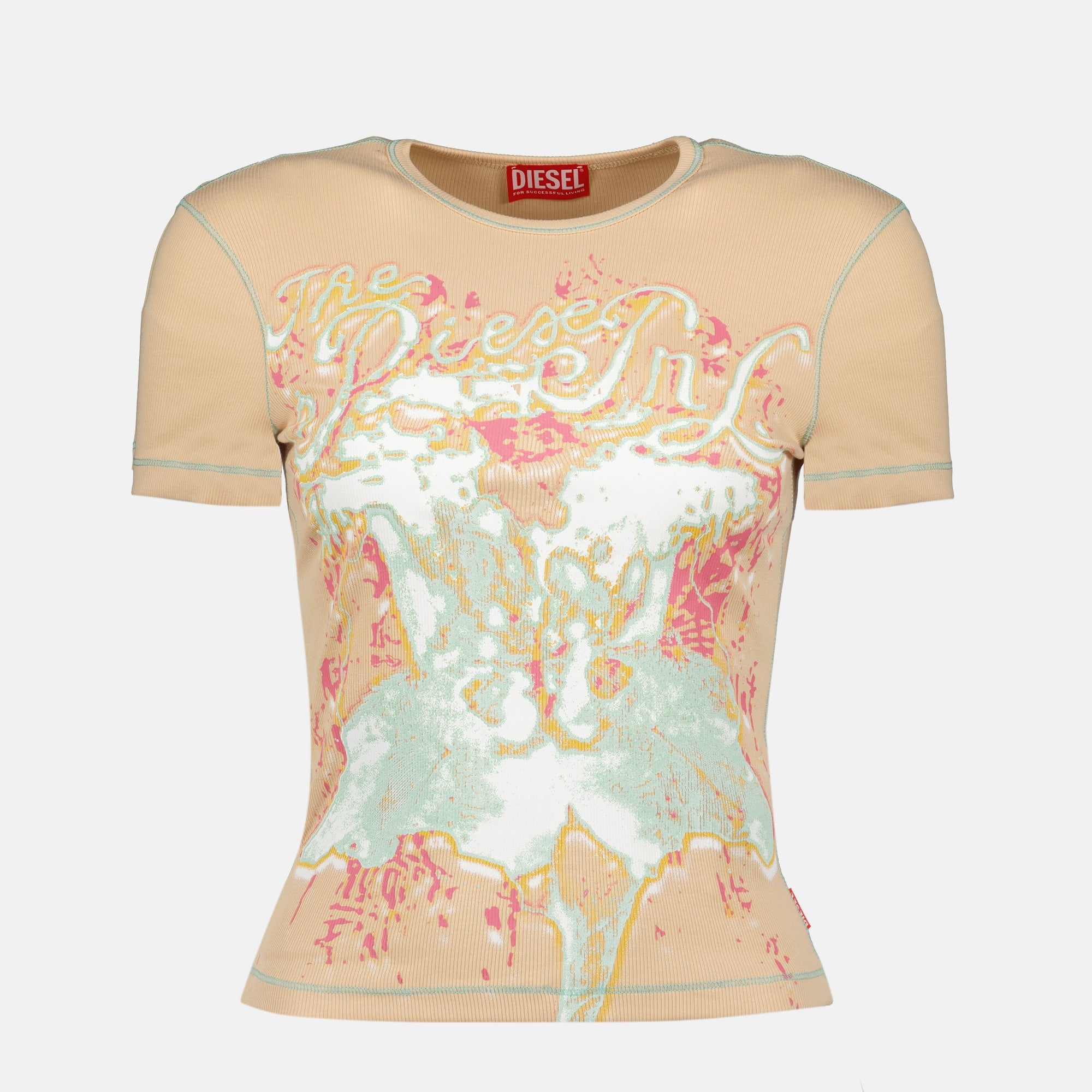 Image de l'article Top T-Brenda rose de la marque Diesel pour Femme - Saison Printemps-Été 2026 - Vue de Face