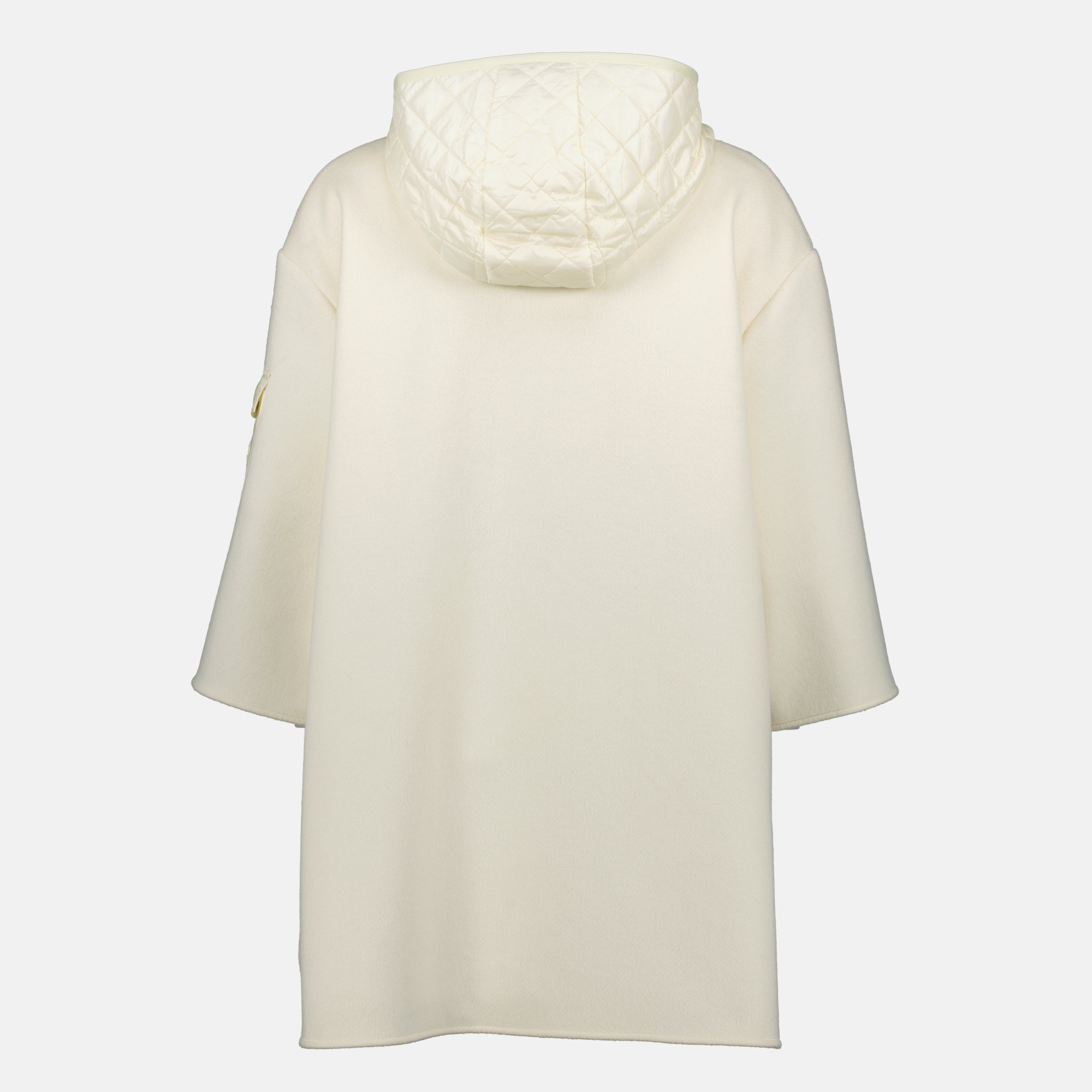 Vestes Cape zippée en laine Moncler Blanc Femme