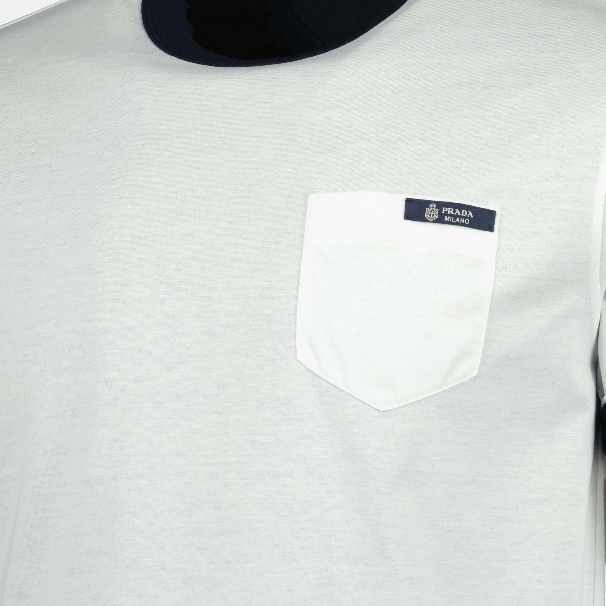 Image de l'article T-shirt réversible en coton de la marque Prada pour Homme - Saison Printemps-Été 2026 - Vue détaillée_3