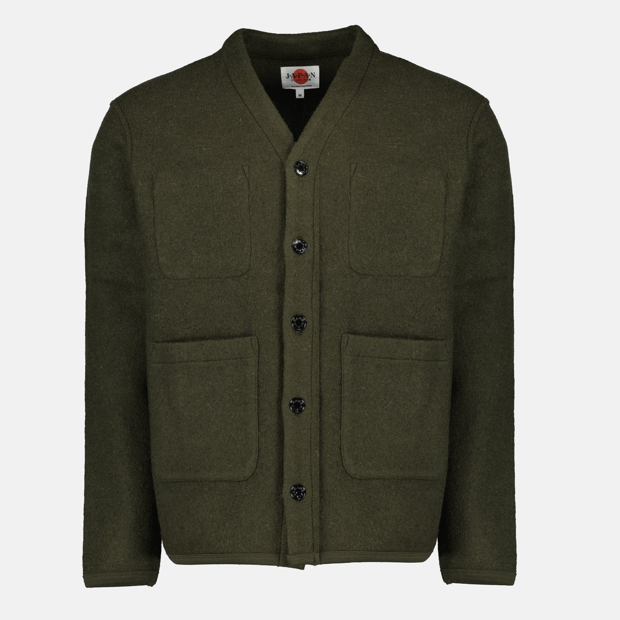 Image de l'article Cardigan Seijii en laine de la marque Japan Rag pour Homme - Saison Automne-Hiver 2025 - Vue de Face