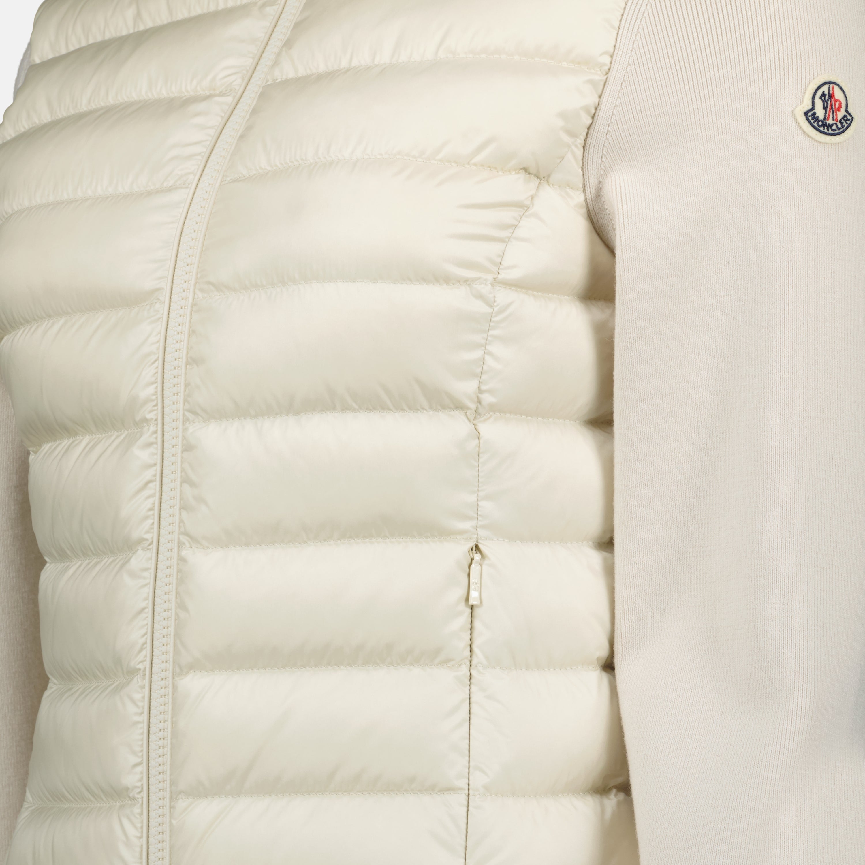 Vestes Doudoune bi-matière Moncler Blanc Femme