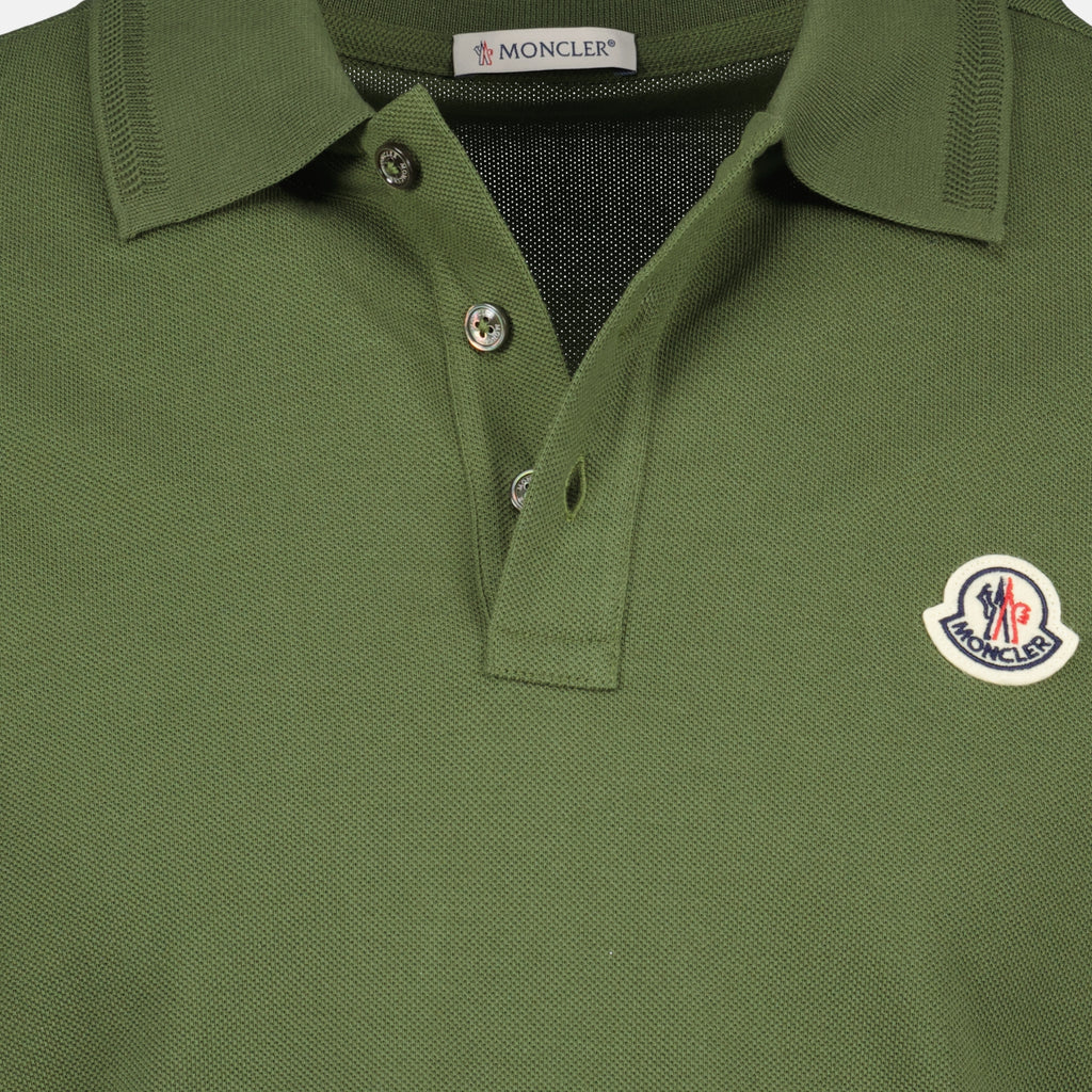 Polos Polo en coton piqué Moncler Vert Homme