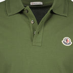 Polos Polo en coton piqué Moncler Vert Homme