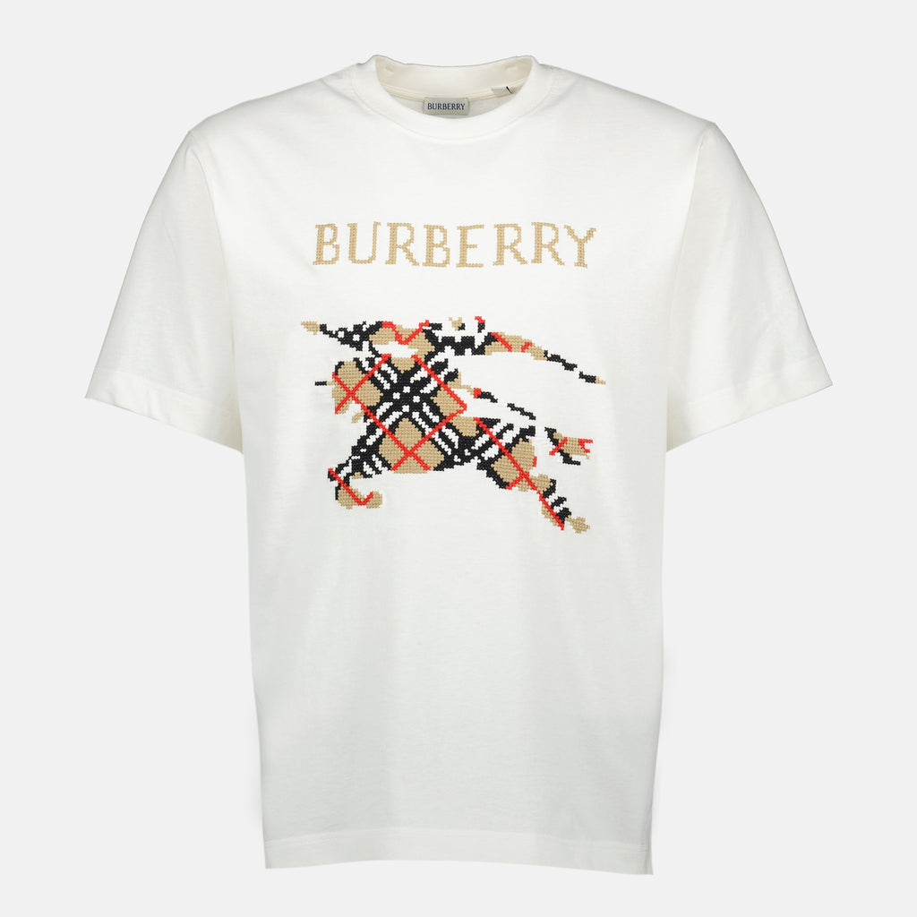 T-shirts T-shirt Ricamata EKD Burberry Blanc Homme