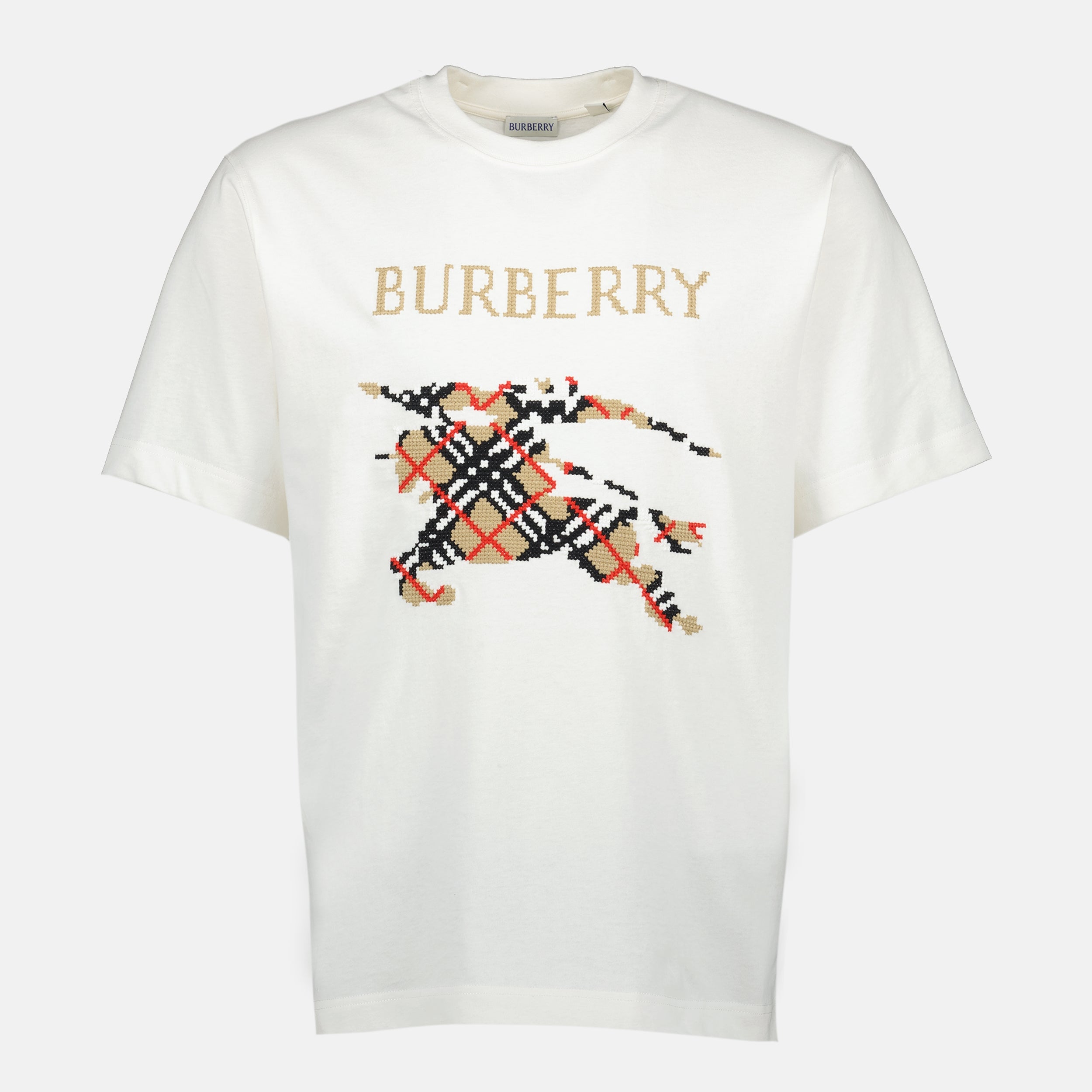 T-shirts T-shirt Ricamata EKD Burberry Blanc Homme