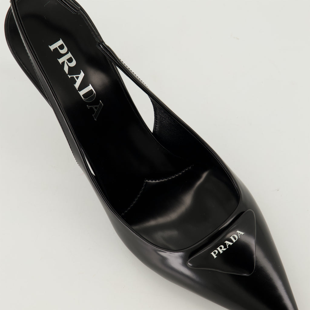 Escarpins Escarpin en cuir Prada Noir Femme