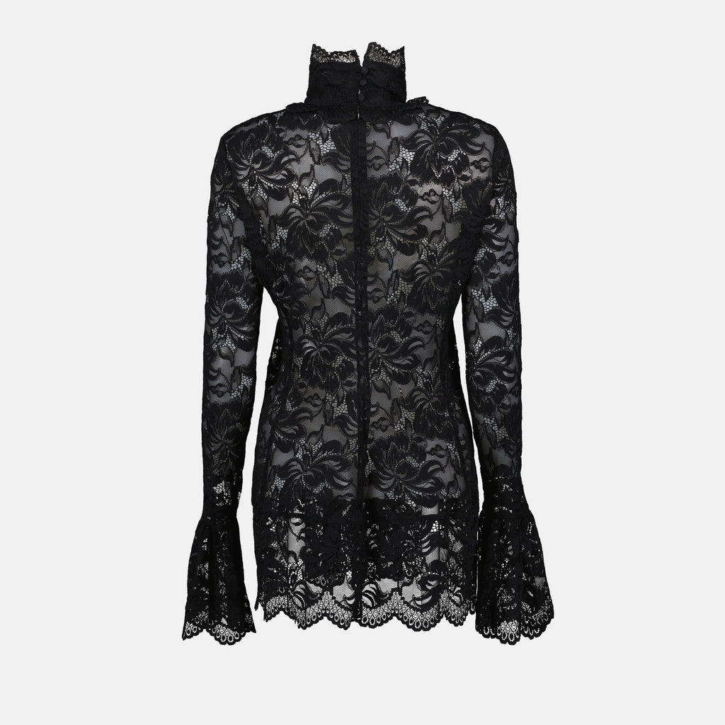Tops Blouse en dentelle Rabanne Black Femme
