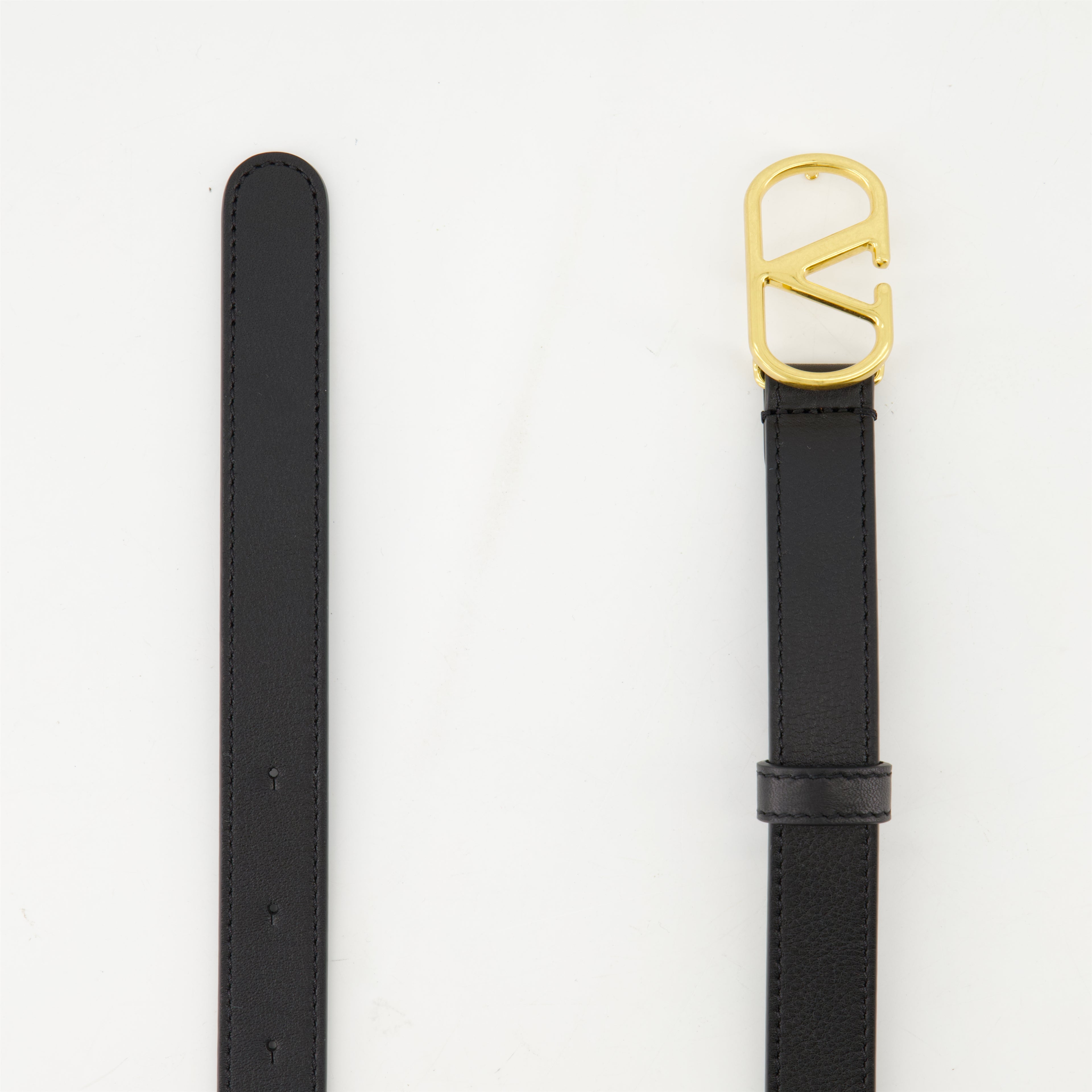 Cintos Ceinture VLogo en cuir Valentino Garavani Preto Femme