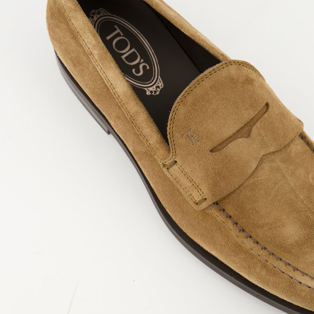Image de l'article Mocassins en cuir velours de la marque Tod's pour Homme - Saison Automne-Hiver 2025 - Vue détaillée de haut
