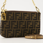 Sacs à main et épaule 바게트 파우치 Fendi Marron Femme