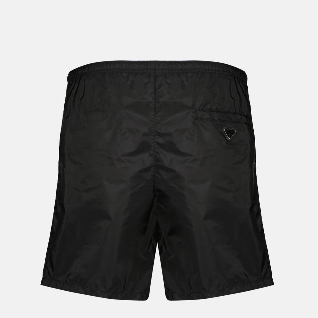 プラダのメンズネイビーブルーリナイロン水着の画像 - 2026年春夏コレクション - 後面ビュー