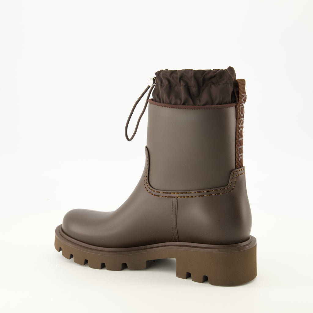 Bottines Botas de Tornozelo Kickstream Castanhas Moncler Marron Femme