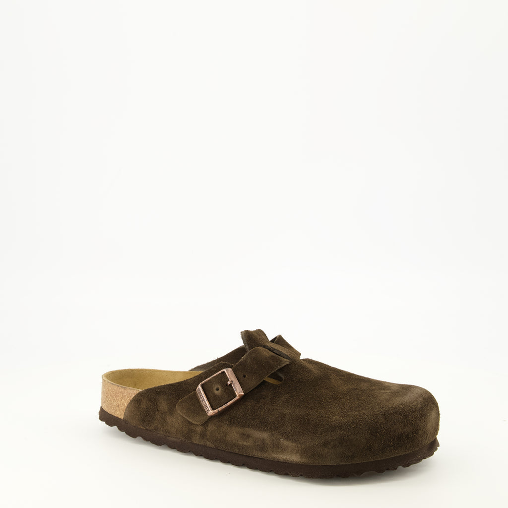 Chaussures ouvertes Mules Boston Marrons Birkenstock Marron Unisexe