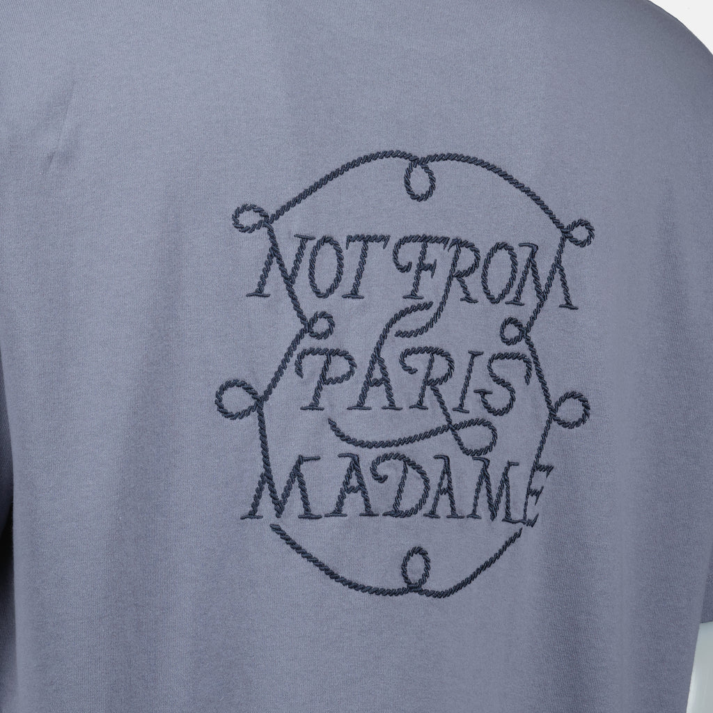 T-shirts T-shirt Slogan Tressé Drole De Monsieur Bleu Homme