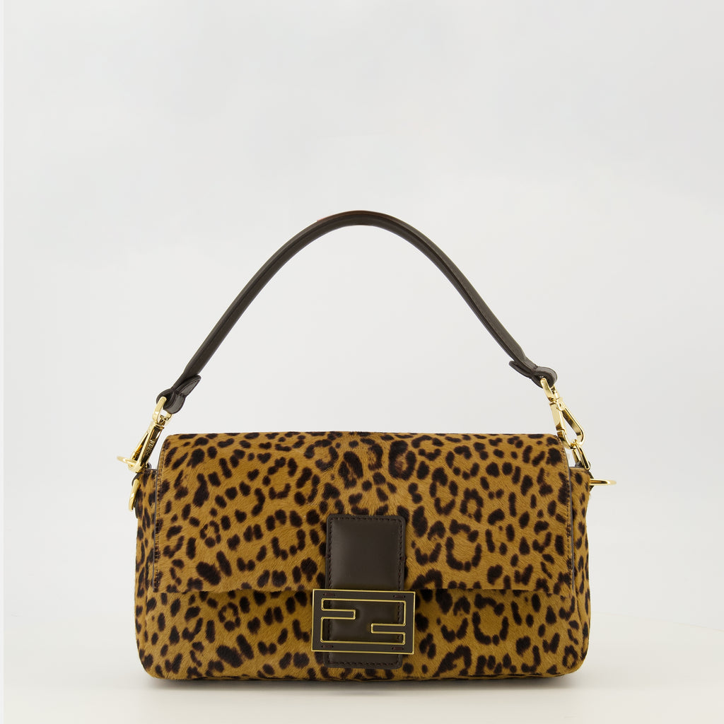 Immagine della Borsa Baguette leopardo di Fendi per Donna - Autunno-Inverno 2025 - Vista Frontale