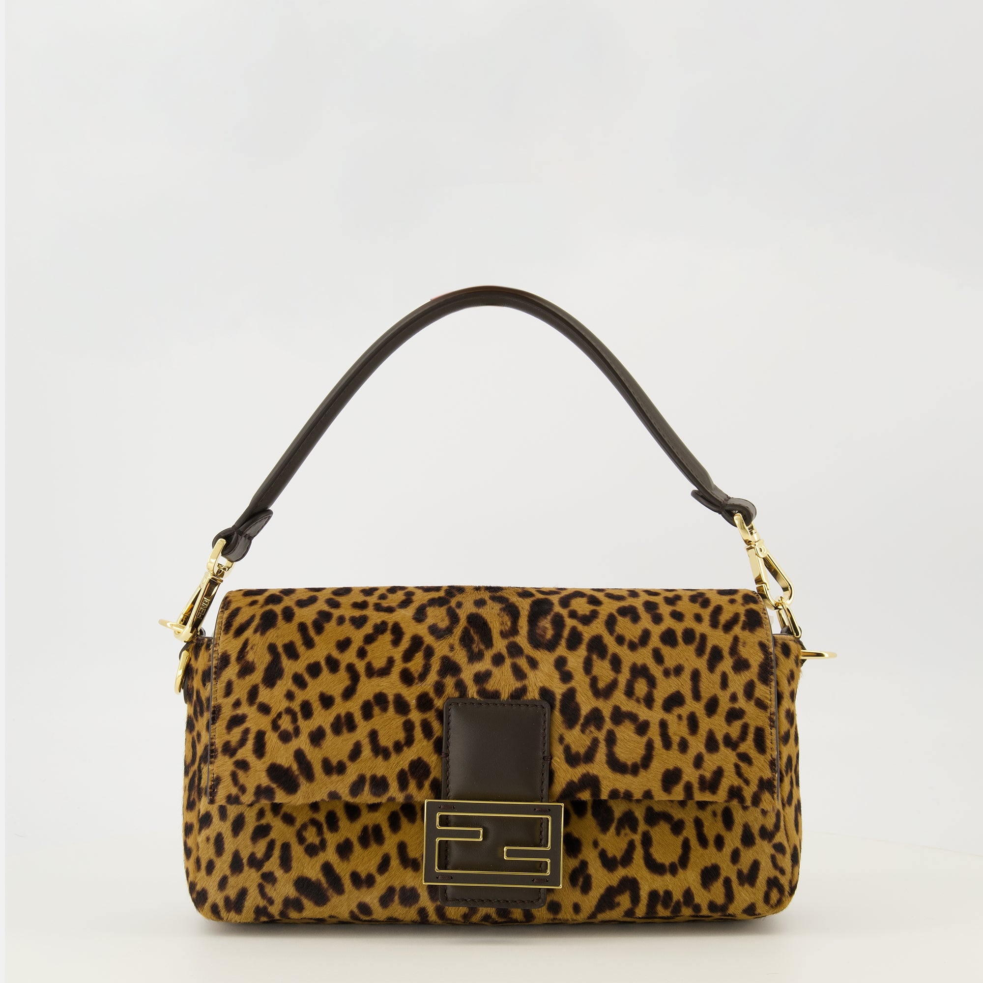 Immagine della Borsa Baguette leopardo di Fendi per Donna - Autunno-Inverno 2025 - Vista Frontale