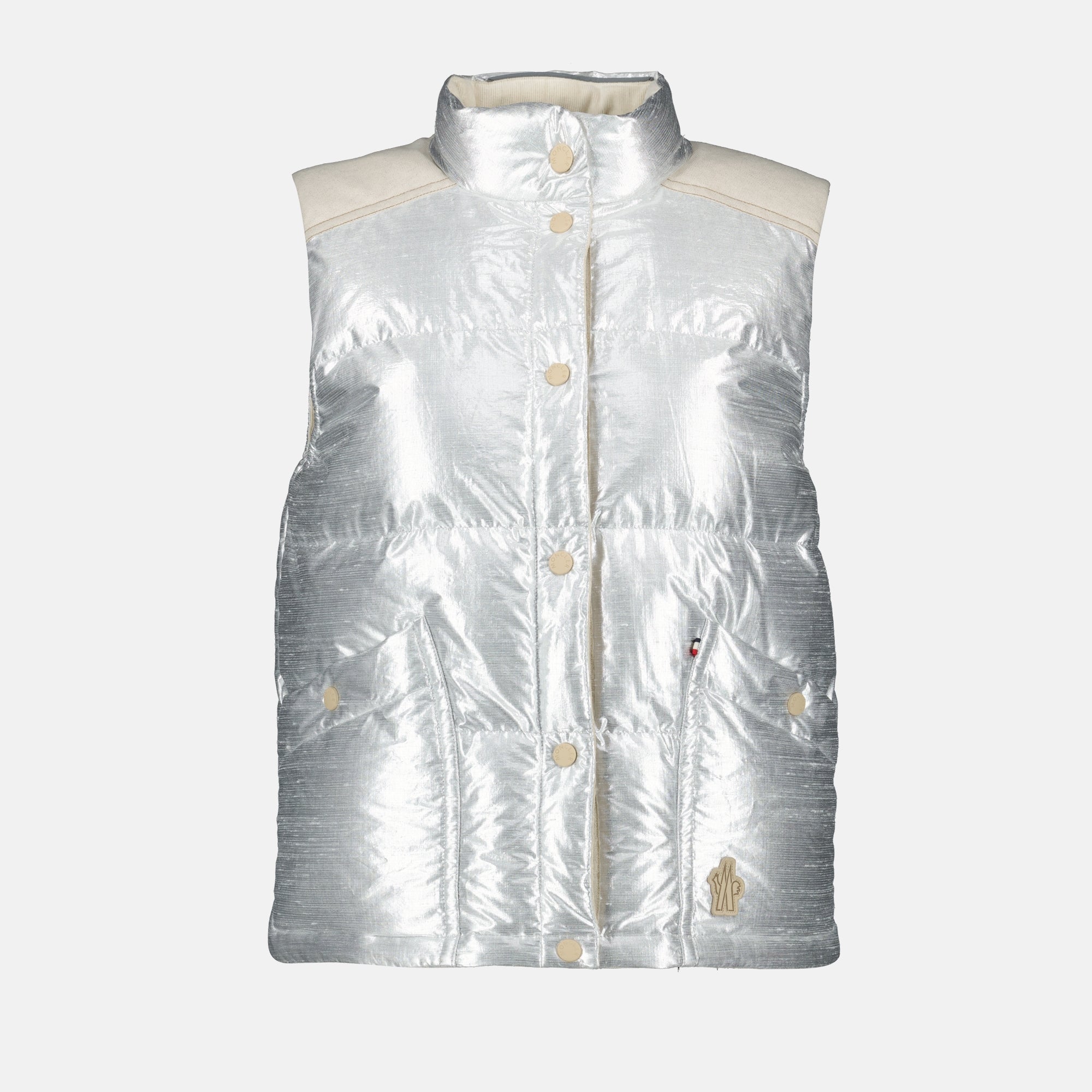 Vestes Doudoune sans manche Pinchot Moncler Grenoble Argenté Femme