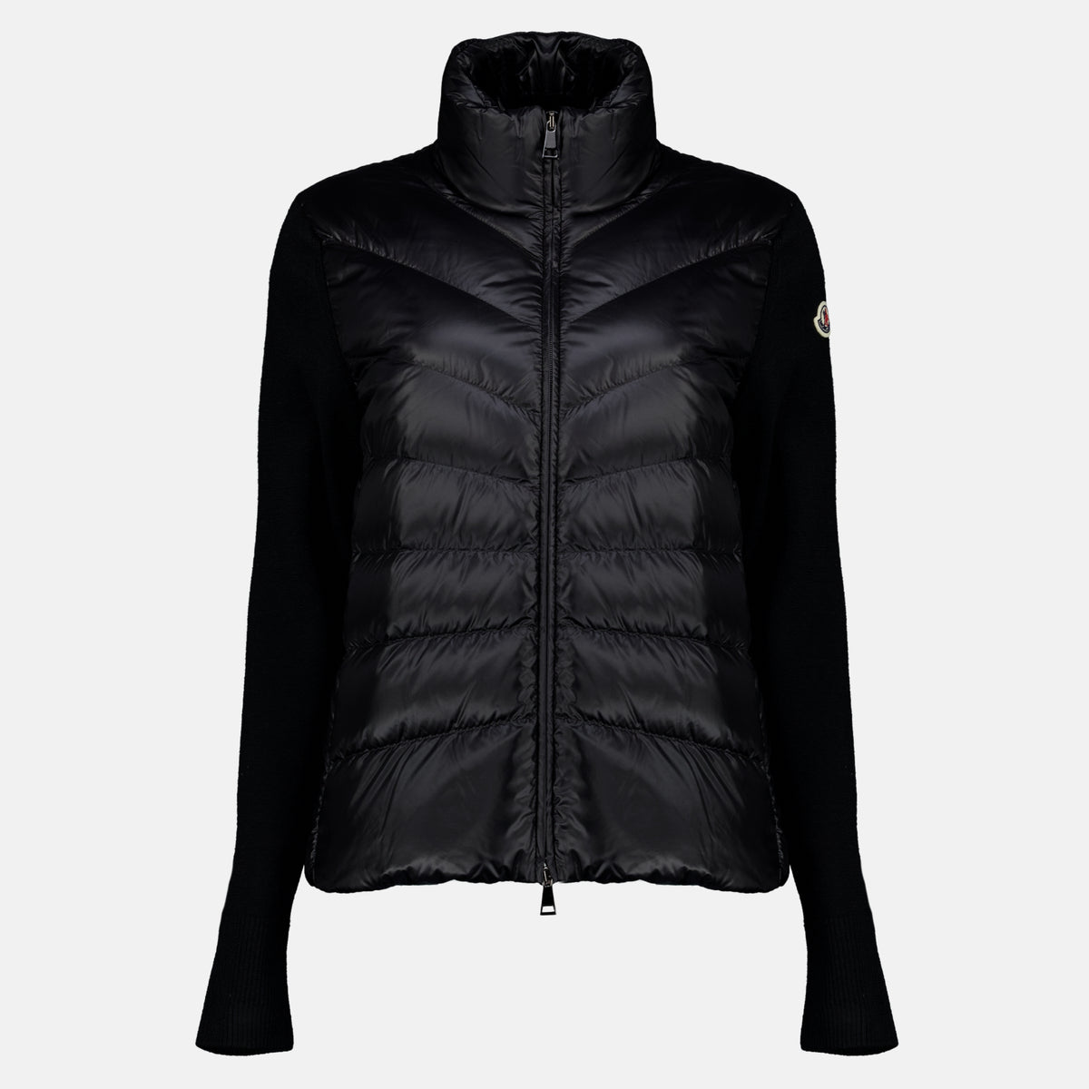 Cardigan bi-matière noir