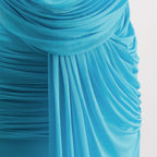 Image de l'article Robe drapée bleu de la marque Christopher Esber pour Femme - Saison Printemps-Été 2026 - Vue détaillée_1