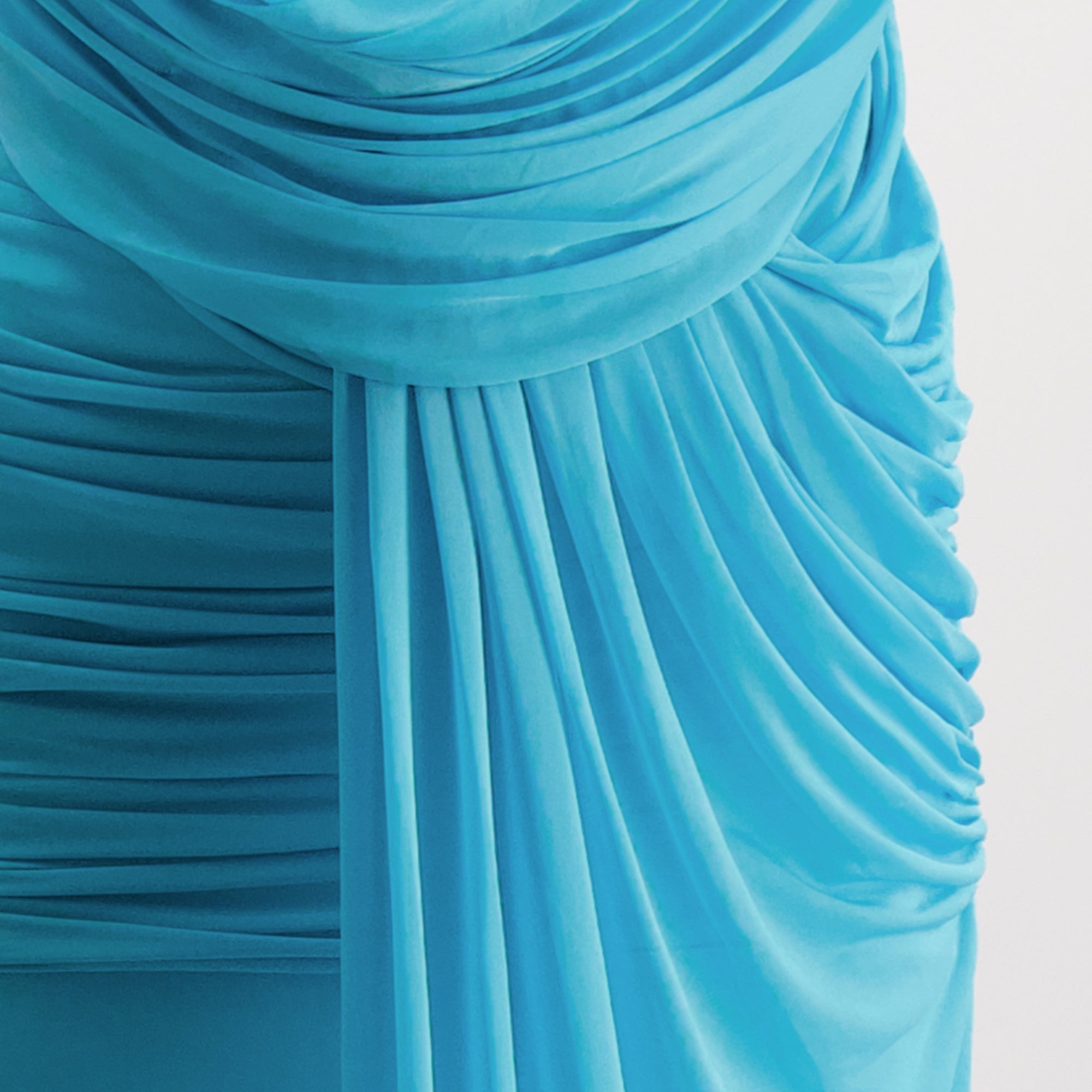 Image de l'article Robe drapée bleu de la marque Christopher Esber pour Femme - Saison Printemps-Été 2026 - Vue détaillée_1