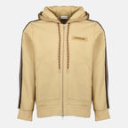 Immagine della felpa con cappuccio marrone del marchio Moncler per uomo - Collezione Primavera-Estate 2026 - Vista Frontale