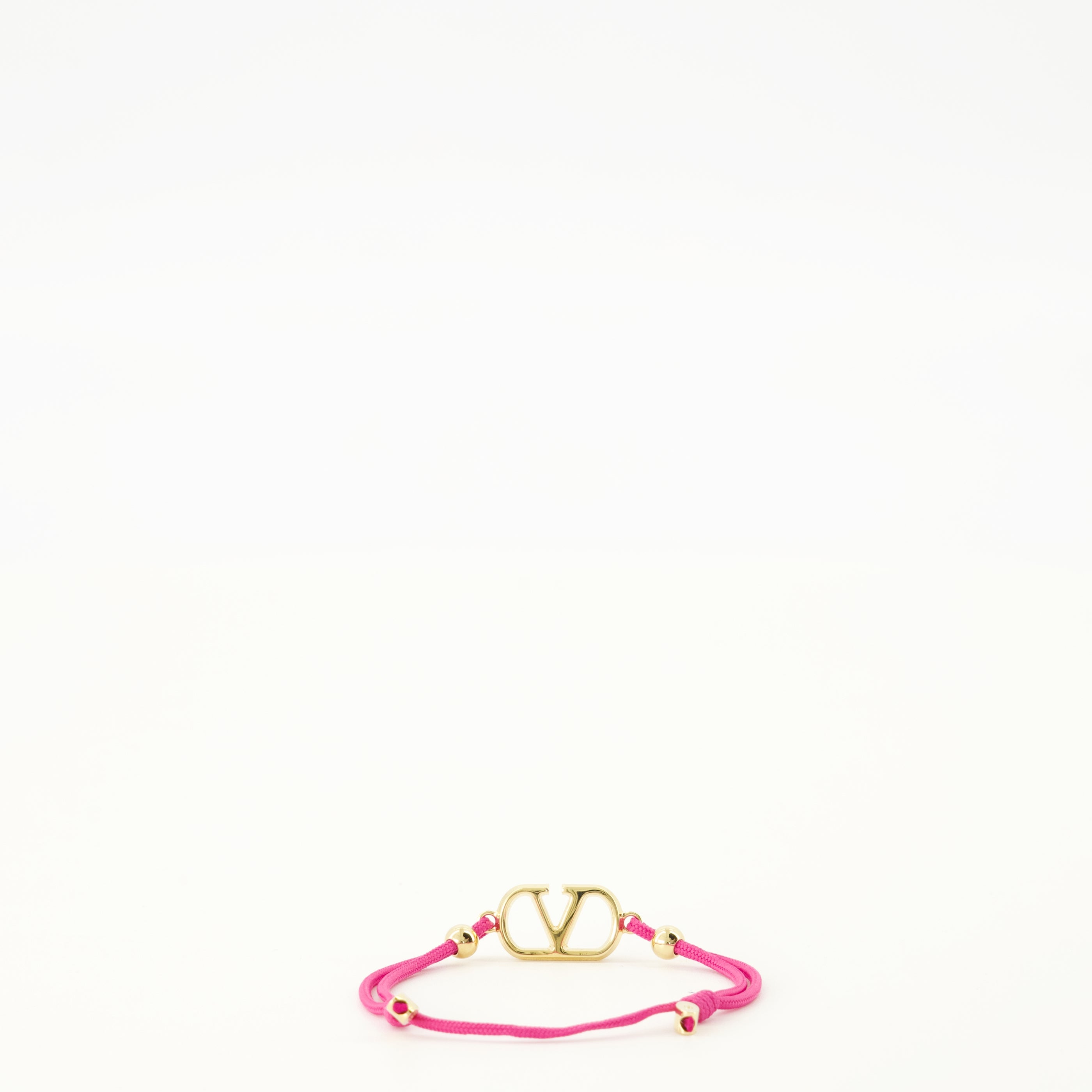 Bijoux Pulseira VLogo em Algodão e Cristais Swarovski® Rosa Valentino Garavani Rose Femme