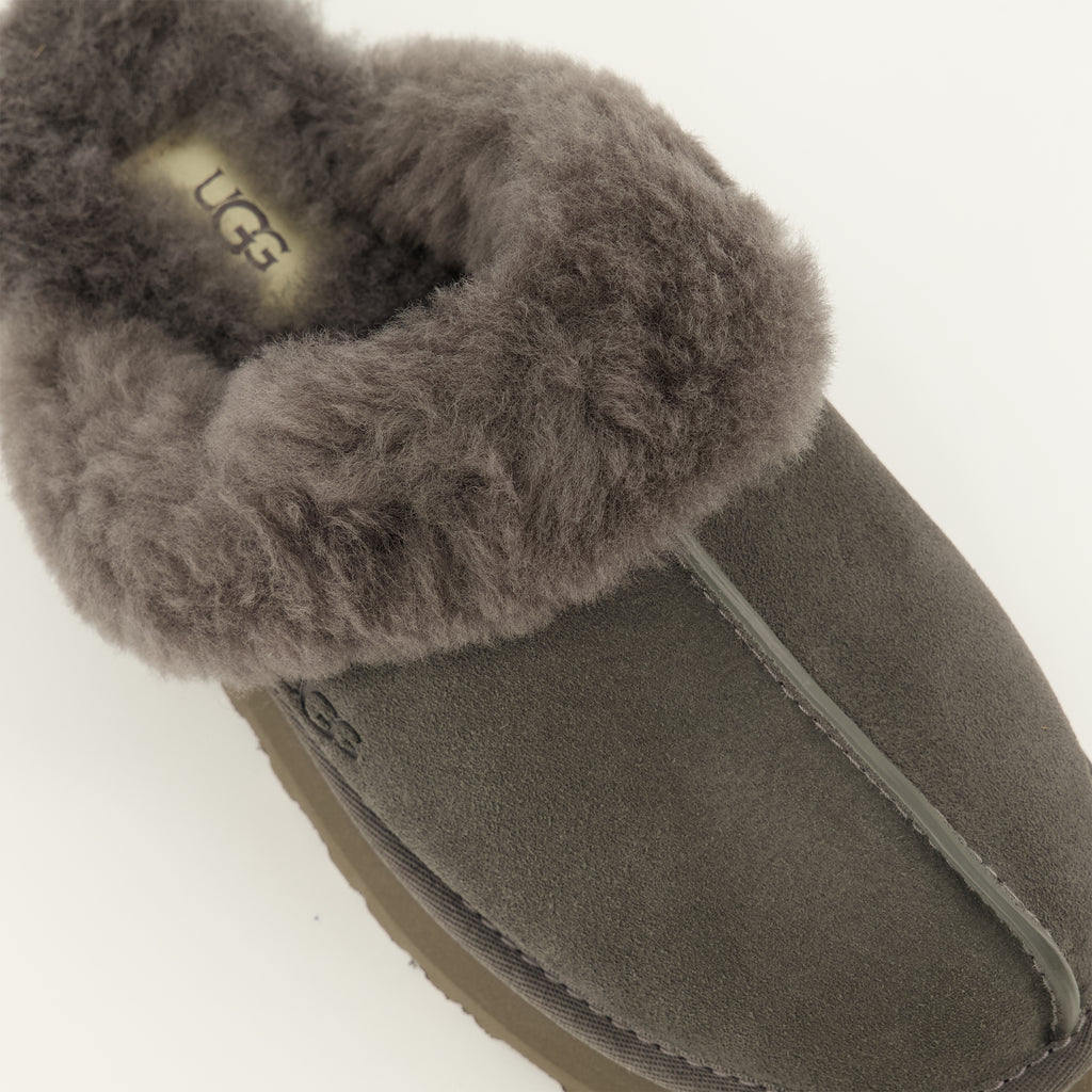 Chaussures ouvertes Mules Disquette grise Ugg Gris Femme