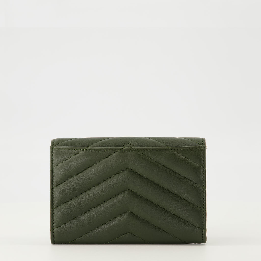 Petite maroquinerie Portefeuille Cassandre Saint Laurent Kaki Femme