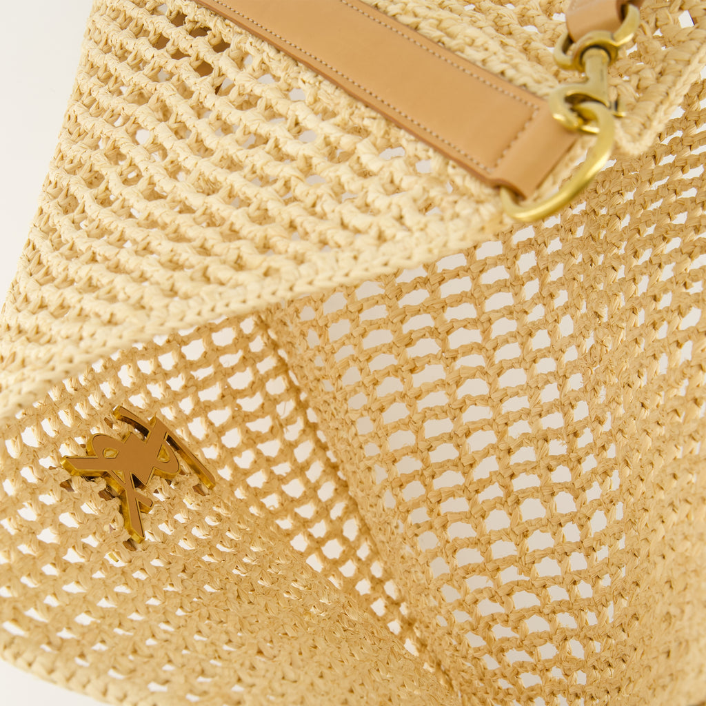 Sacs cabas Bolso Oxalis de Rafía Saint Laurent Beige Femme