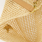 Sacs cabas Bolso Oxalis de Rafía Saint Laurent Beige Femme