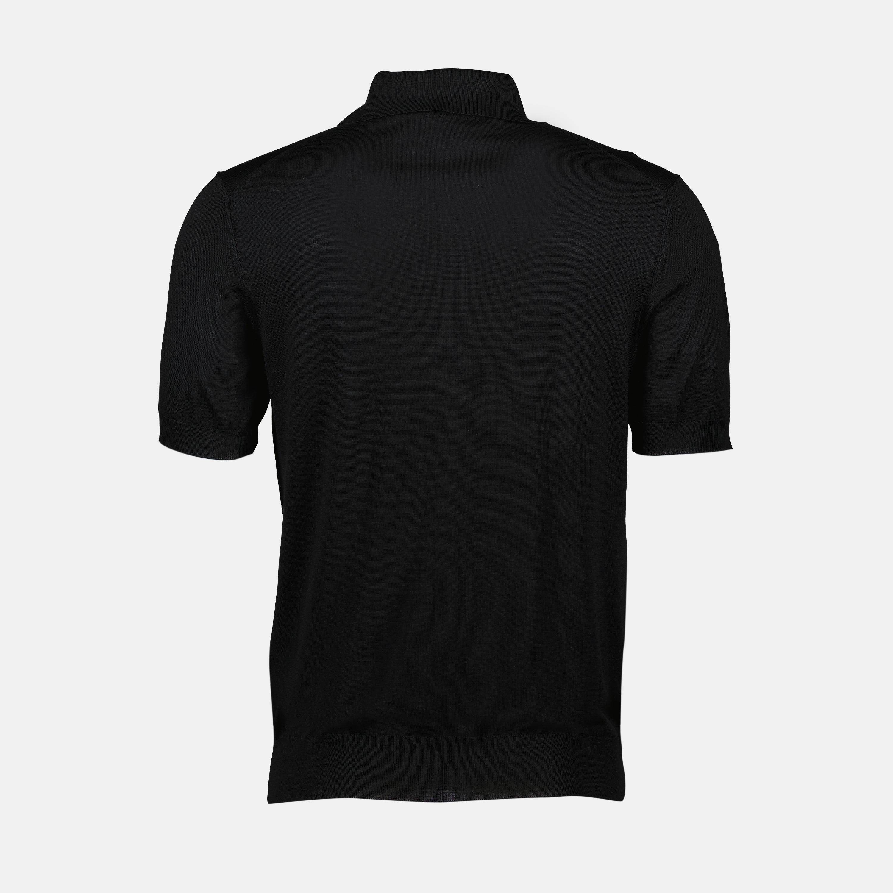 Polos Polo en soie Prada Noir Homme