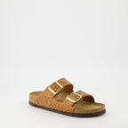 Open shoes Gray Arizona Sandals Birkenstock Brown Femme