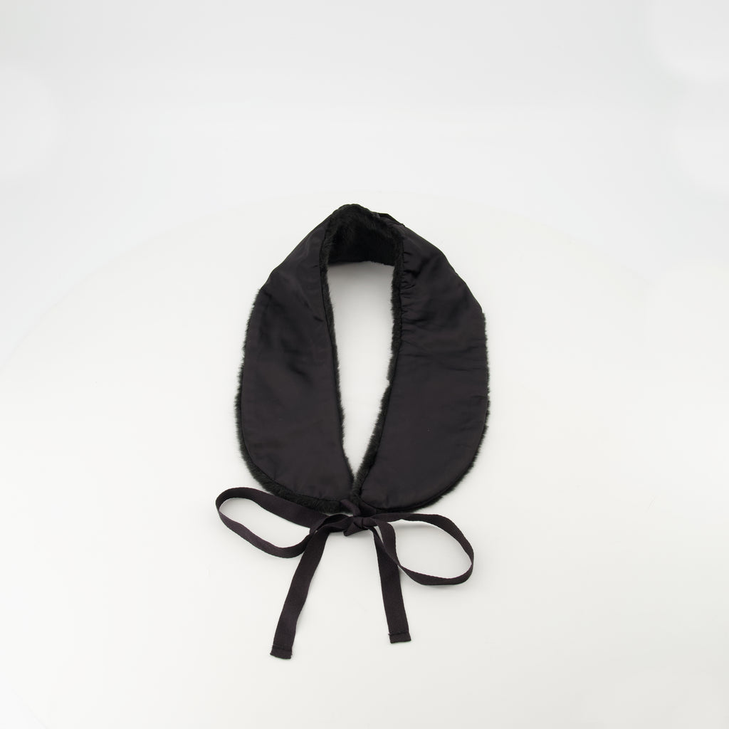 Bufandas y guantes Col en fausse fourrure Linea Rossa Negro Femme