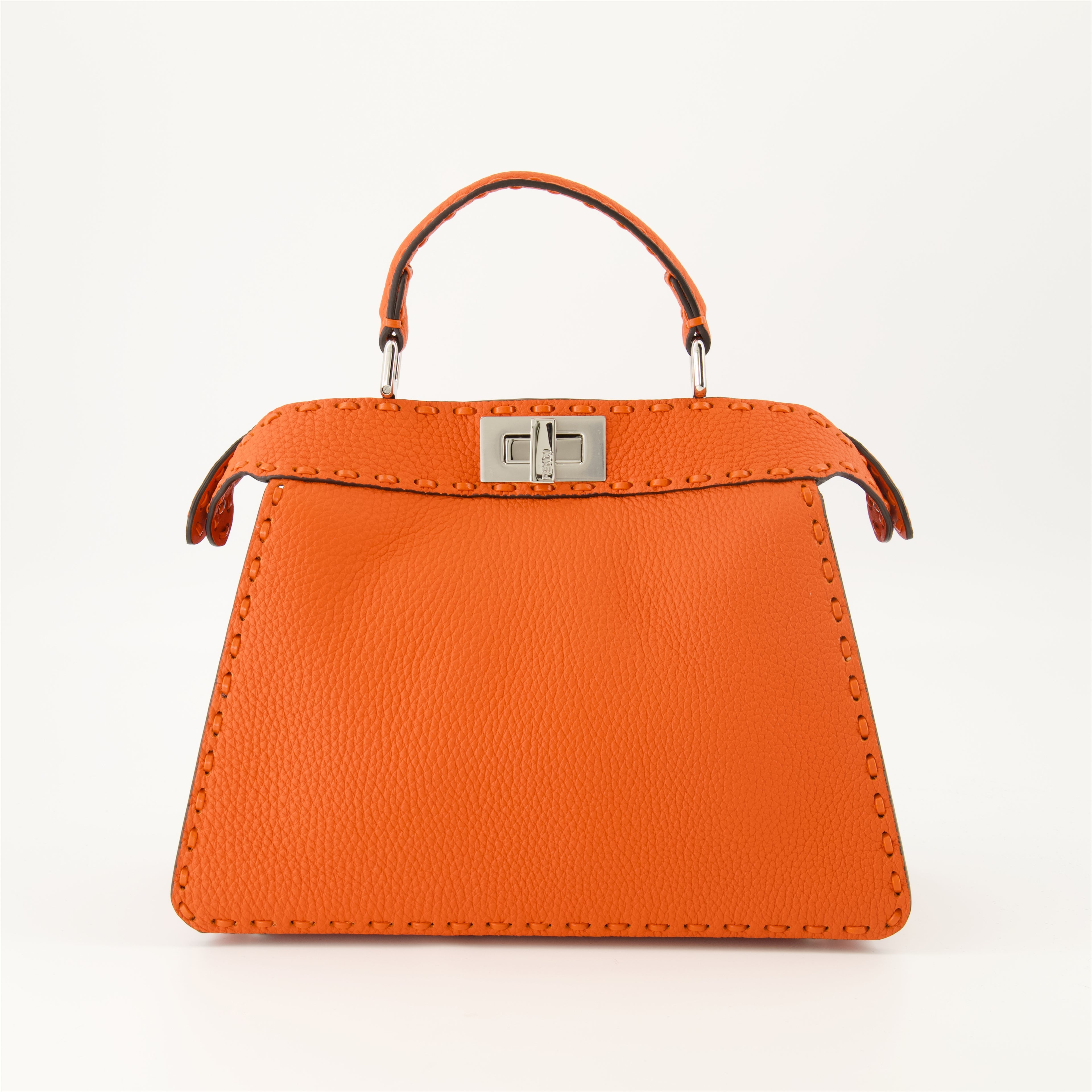 Sacs à main et épaule Sac Peekaboo ISeeU Small Fendi Orange Femme