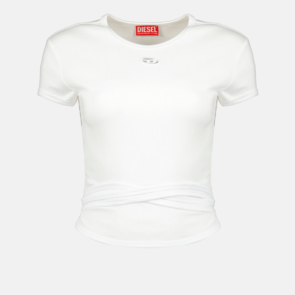 ディーゼルブランドの女性用トップTバニー白い尾の画像 - 春夏2026 - 正面ビュー