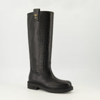 Imagen de las botas Filo de cuero negro de Fendi para mujer - Temporada Otoño-Invierno 2025 - Vista de tres cuartos frontal derecha