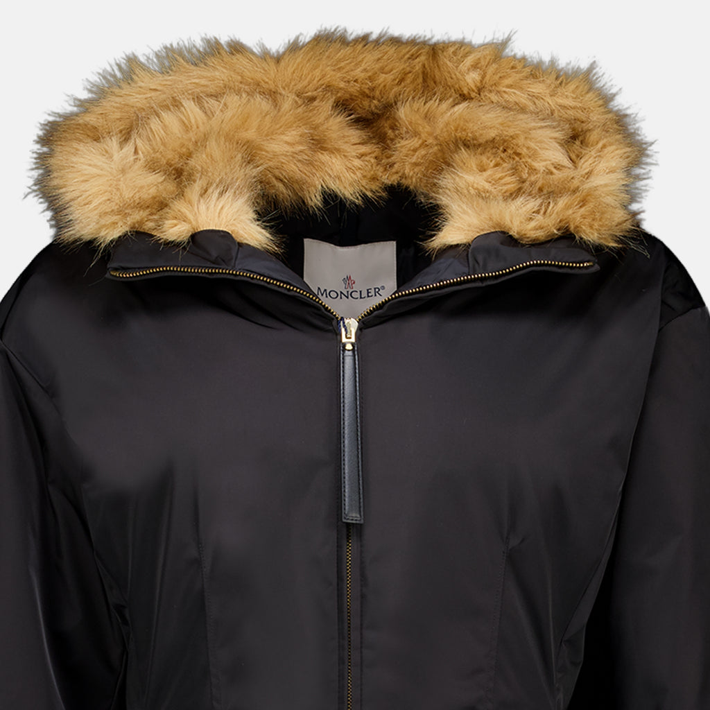 Manteaux Doudoune Duveteux noir Moncler Noir Femme