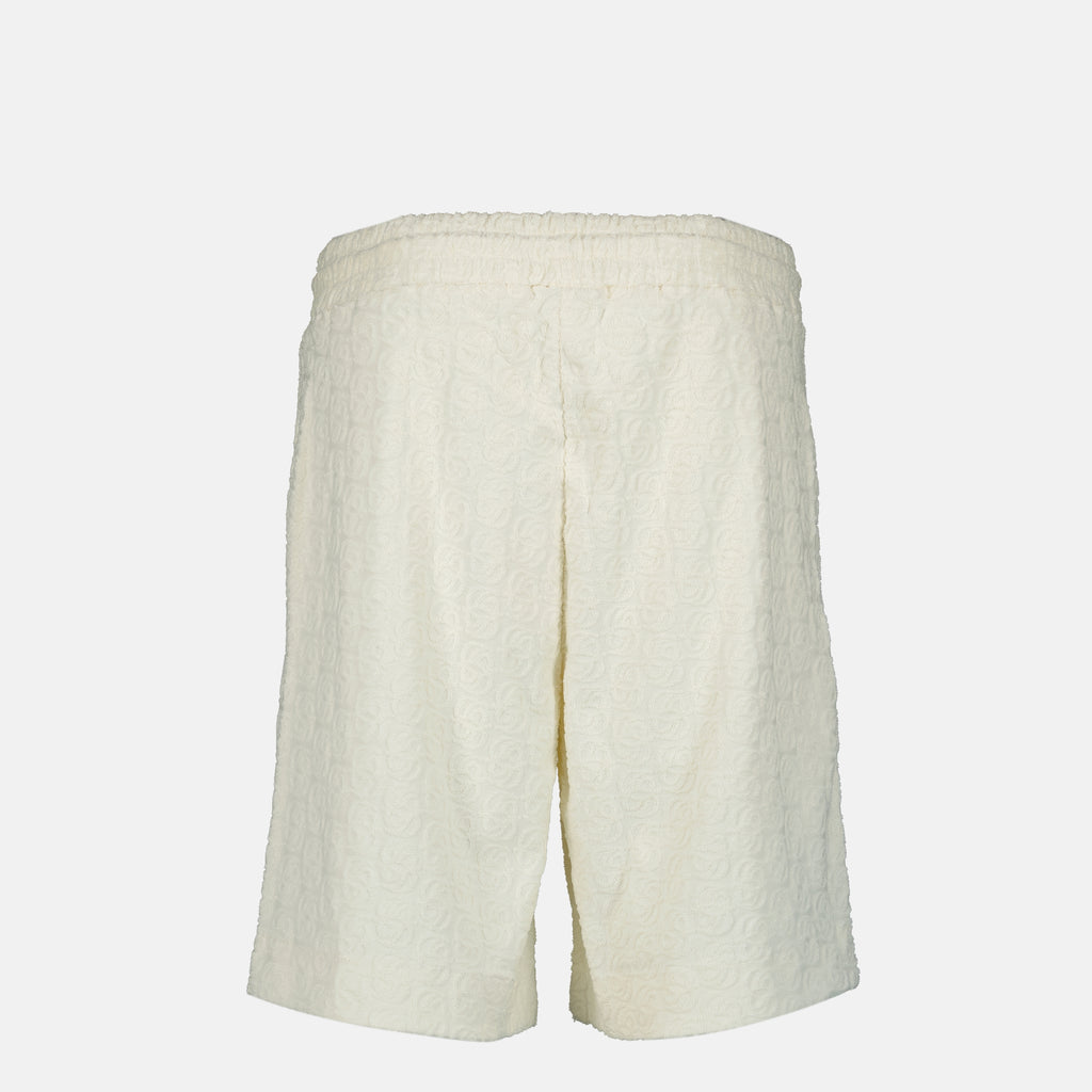 Imagem do short monograma branco da marca Drole De Monsieur para Homem - Temporada Primavera-Verão 2026 - Vista Traseira