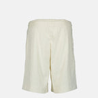 Imagem do short monograma branco da marca Drole De Monsieur para Homem - Temporada Primavera-Verão 2026 - Vista Traseira