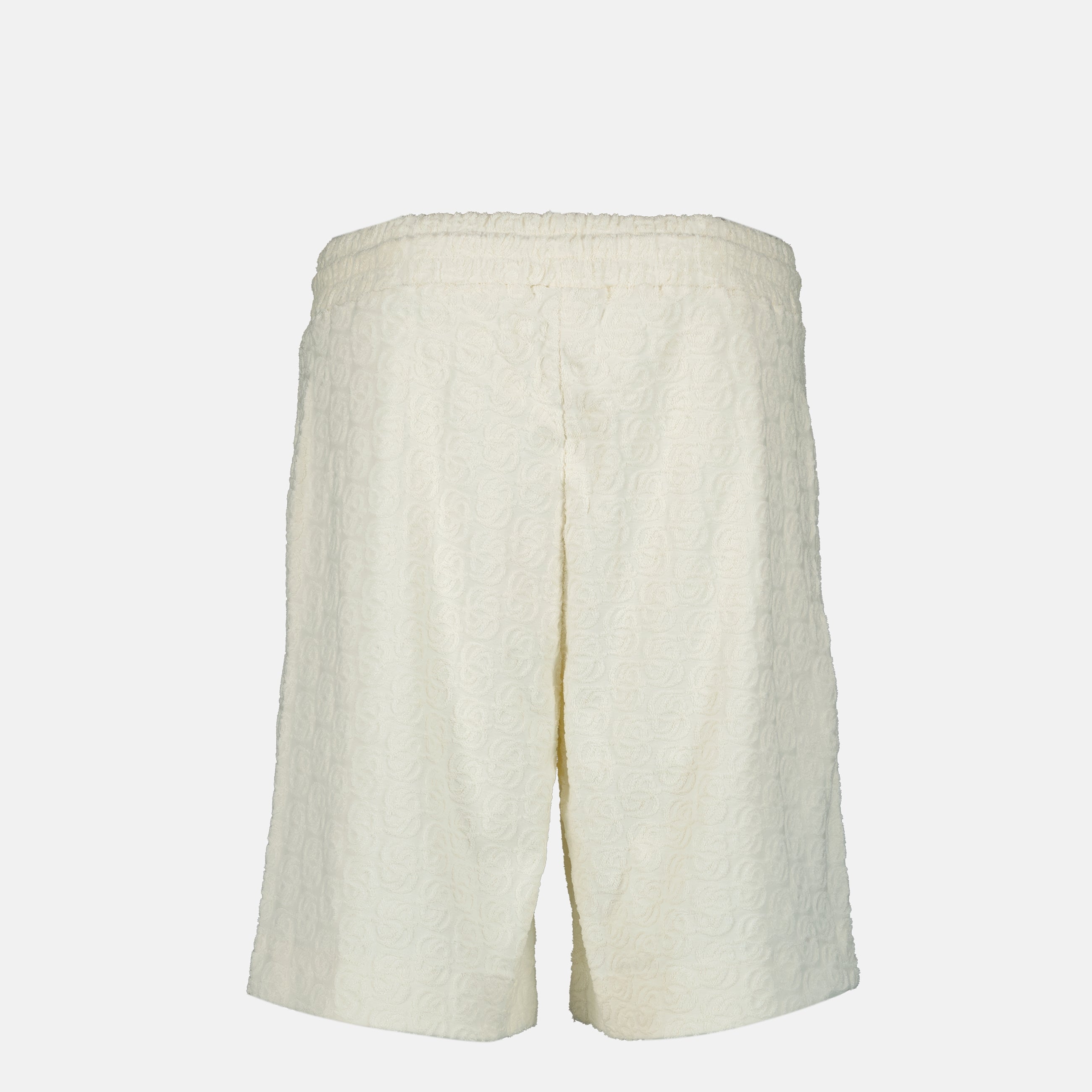 Imagem do short monograma branco da marca Drole De Monsieur para Homem - Temporada Primavera-Verão 2026 - Vista Traseira