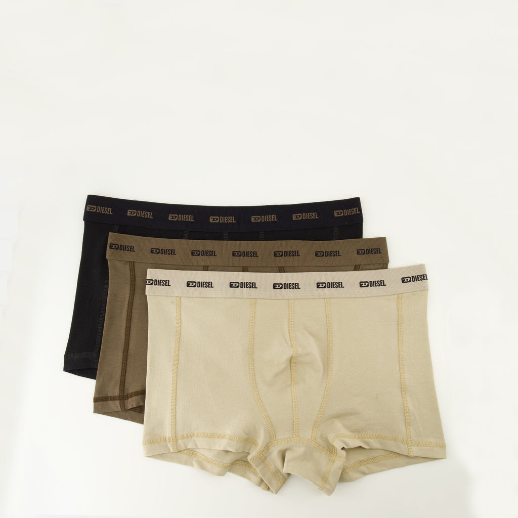 Sous-vêtements et homewear Conjunto de Boxer Kaki, Beige e Preto Diesel Kaki Homme