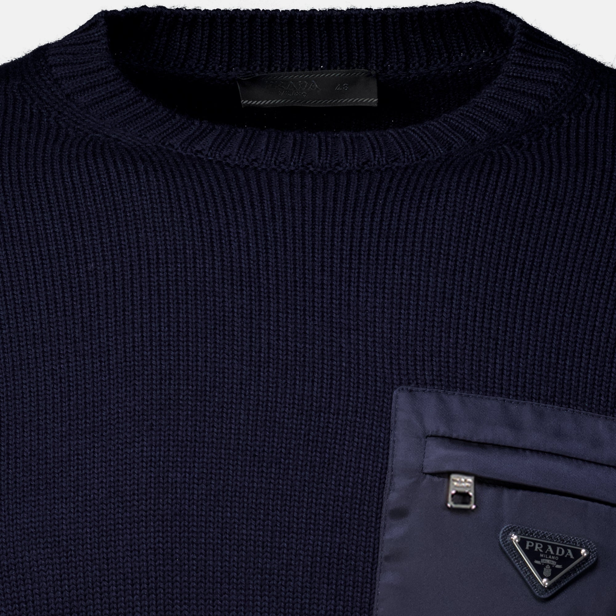Maille Pullover in Maglia Blu Navy Prada Bleu foncé Homme