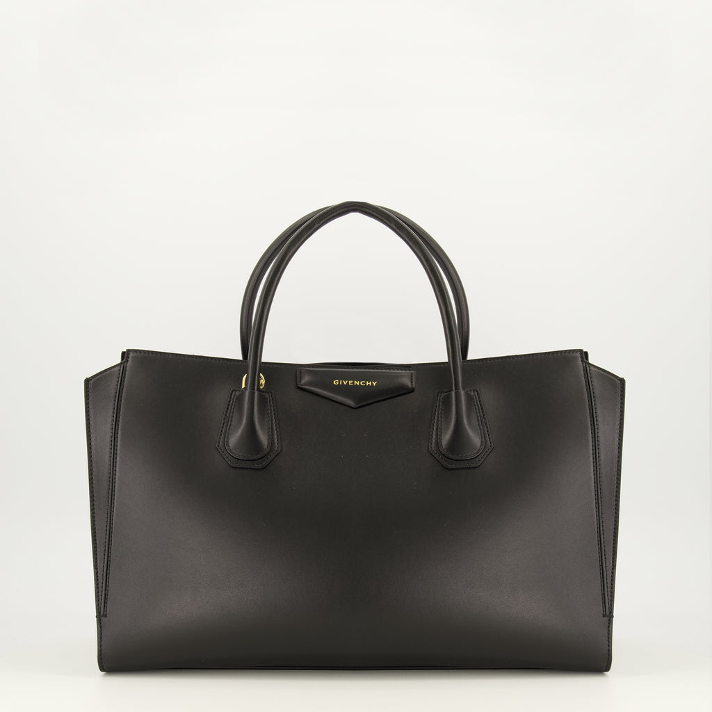 Sacs cabas Bolso Antigona Catchall Mediano de Cuero Negro Givenchy Noir Femme