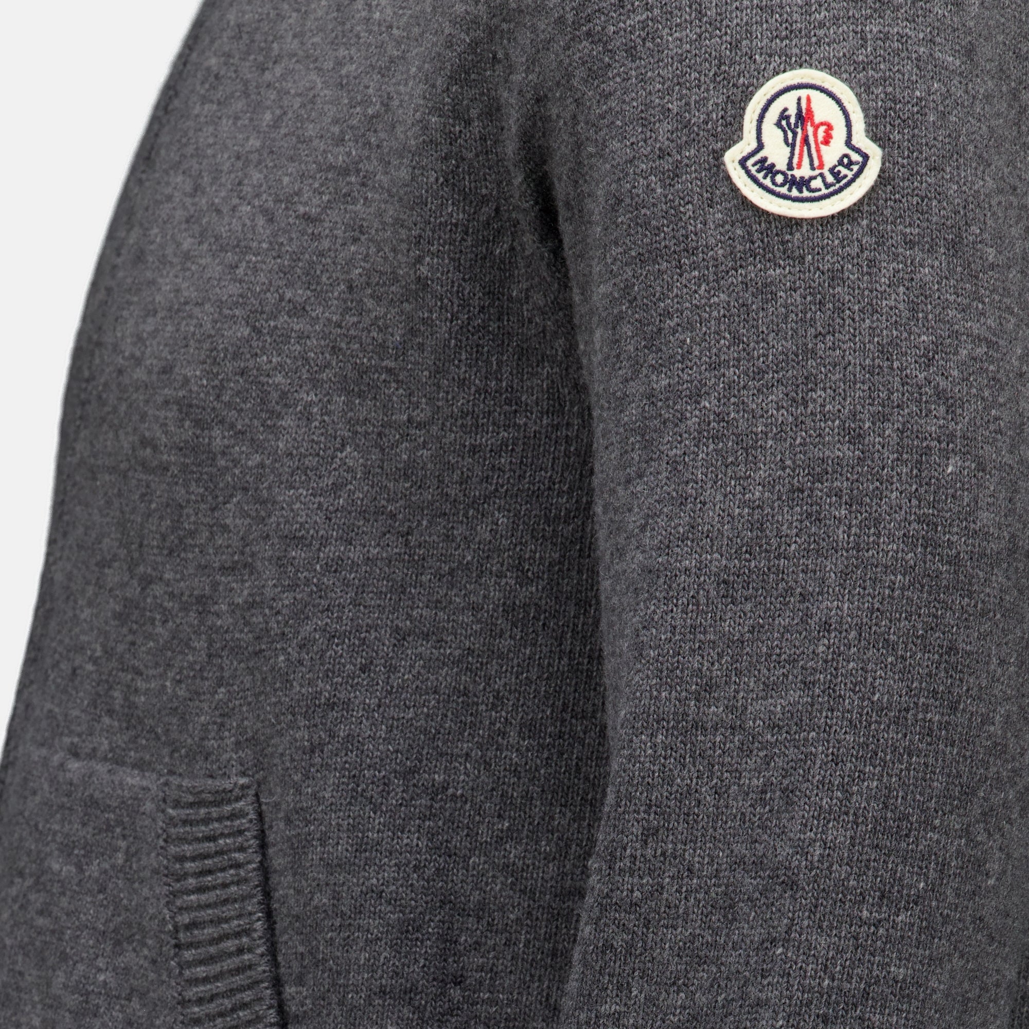 Vestes Cardigan en laine et cachemire gris Moncler Gris Homme