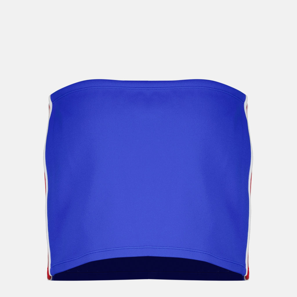 Immagine della mini gonna blu e rossa del marchio Miu Miu per Donna - Primavera-Estate 2026 - Vista Posteriore