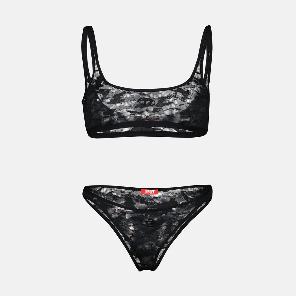 Roupa íntima e homewear Tanga Punchy en dentelle Diesel Preto Femme