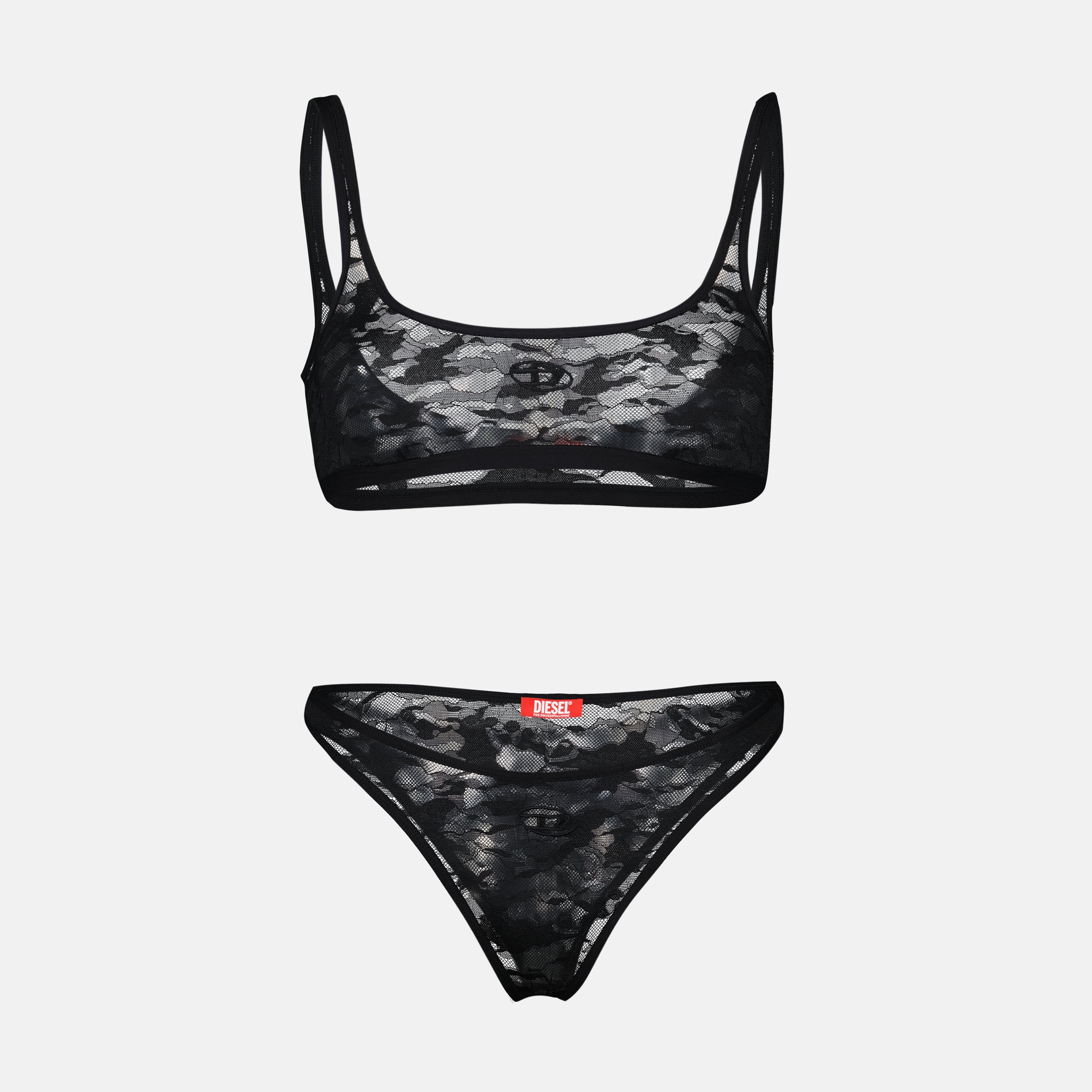 Roupa íntima e homewear Tanga Punchy en dentelle Diesel Preto Femme