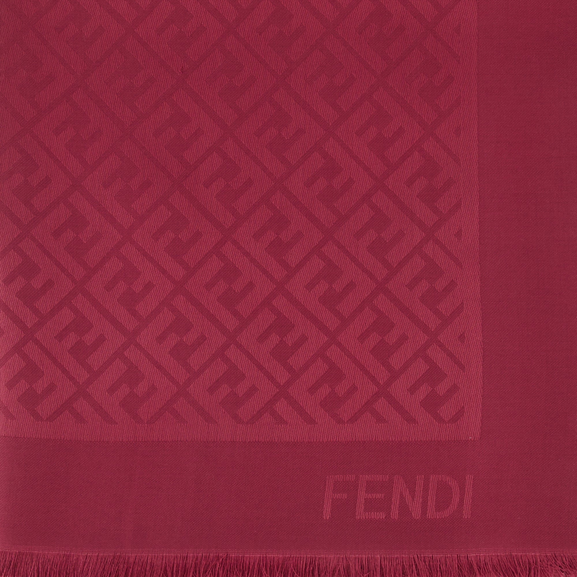 Écharpes, foulards et gants Châle FF en soie et laine rouge Fendi Rouge Femme