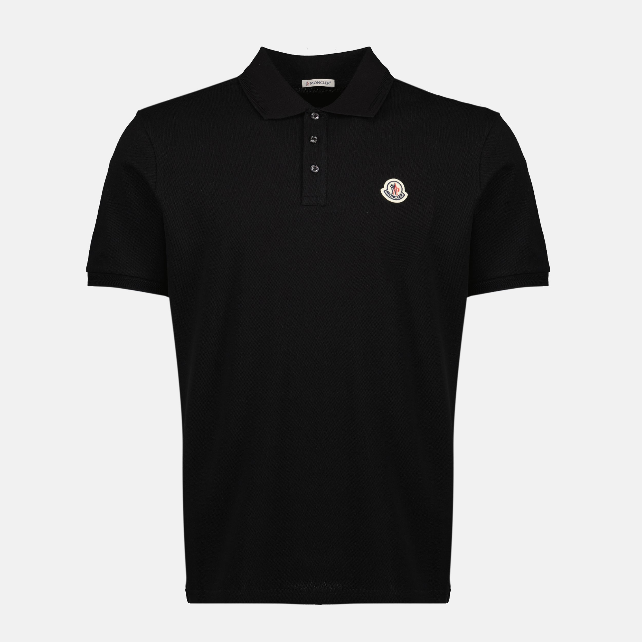 Polos Polo de Algodón Piqué Moncler Negro Hombres