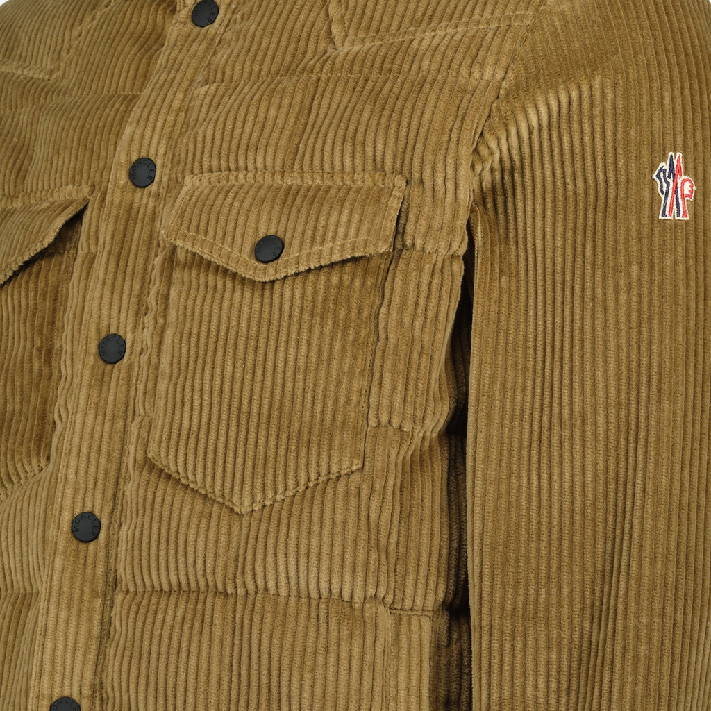 Immagine della camicia-piumino Gelt marrone del marchio Moncler Grenoble per Uomo - Stagione Autunno-Inverno 2025 - Vista Dettagliata_1